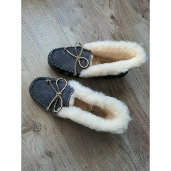 UGG Alena Nightfall Fur Suede Slippers Womens 6 EU 37 - Picture 5 of 10